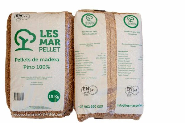 Pallet di 77 sacchi di pellet Lesmar certificato ENPLUS Pin 100% 15Kg - immagine 2